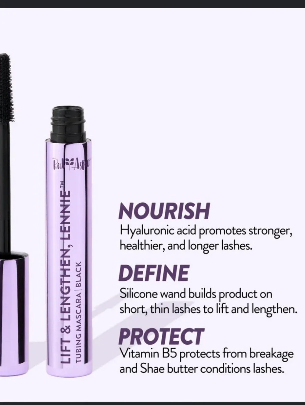 NWT Red Aspen Lift & Lengthen Lennie Tubing Mascara — Black